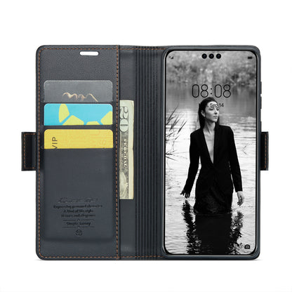 Huawei Mate 60 Pro/Pro+ Leather Wallet Case - RFID Blocking, Stand Function, Card Slots