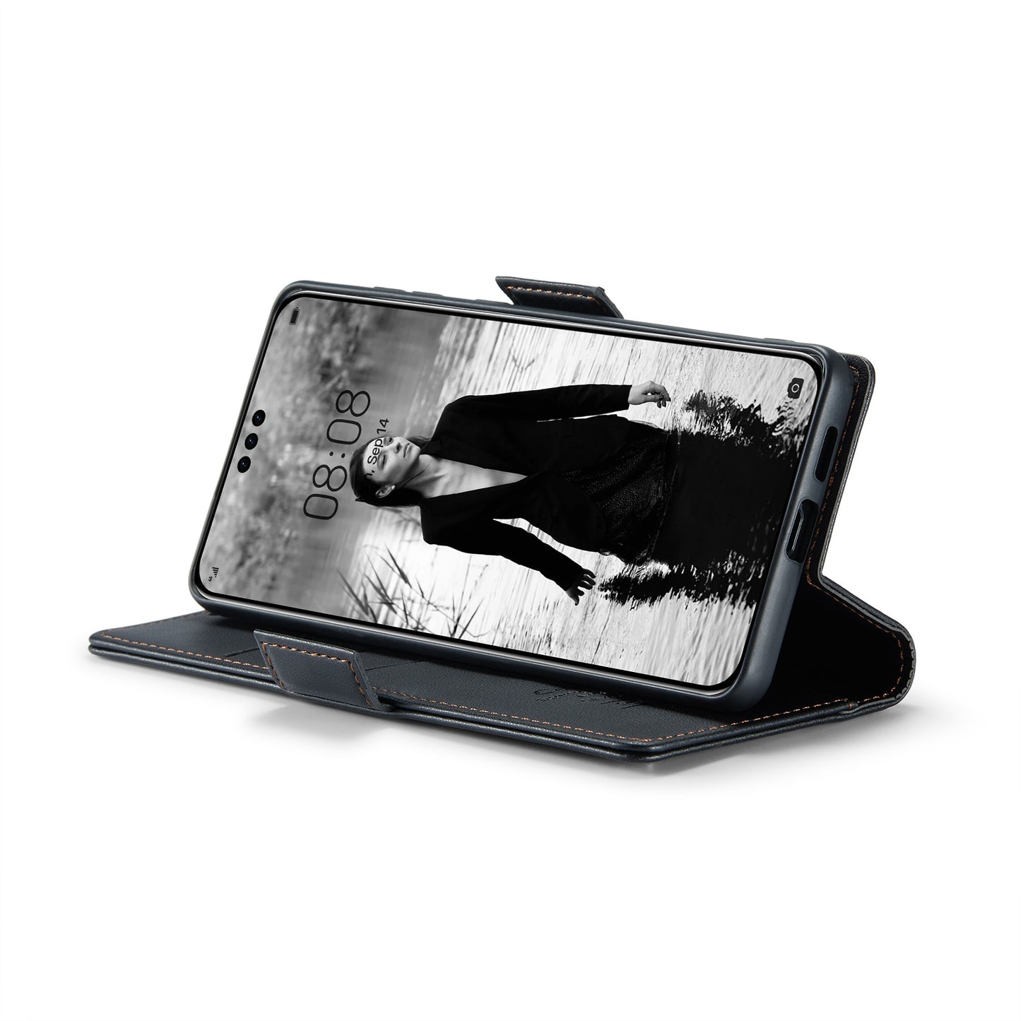 Huawei Mate 60 Pro/Pro+ Leather Wallet Case - RFID Blocking, Stand Function, Card Slots