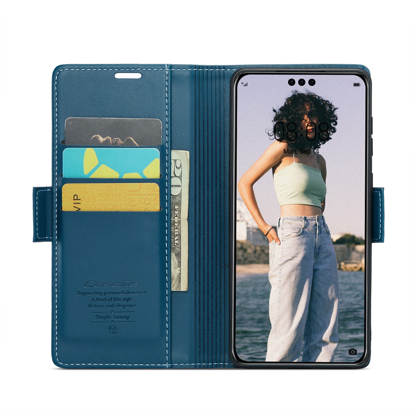 Huawei Mate 60 Pro/Pro+ Leather Wallet Case - RFID Blocking, Stand Function, Card Slots