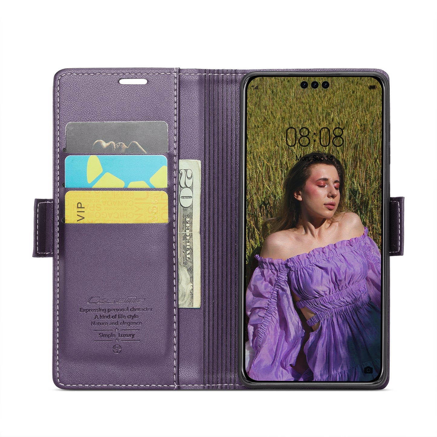 Huawei Mate 60 Pro/Pro+ Leather Wallet Case - RFID Blocking, Stand Function, Card Slots
