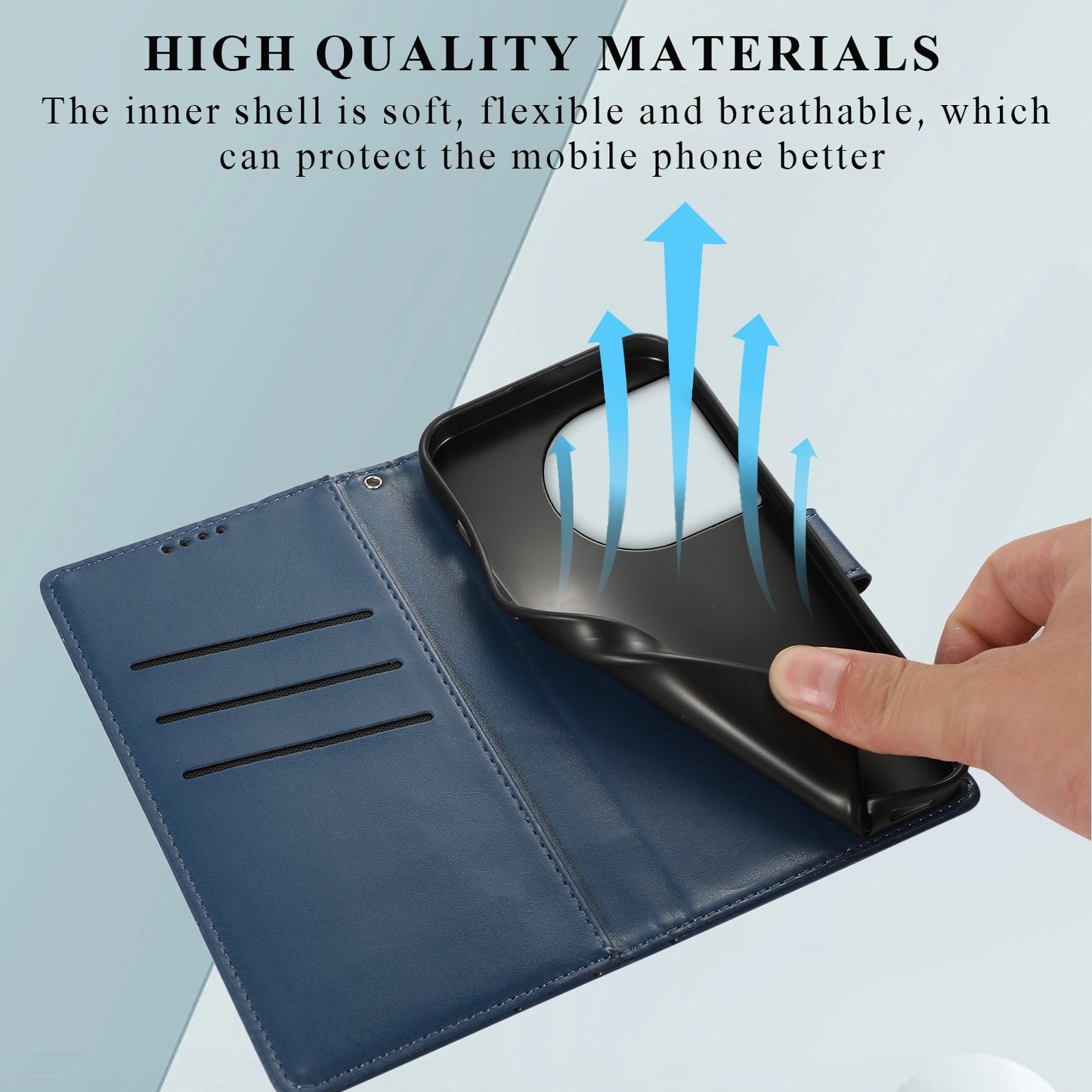 OnePlus 11 PU Genuine Leather Texture Embossed Line Phone Case with Card Wallet, Kickstand & Wrist Strap