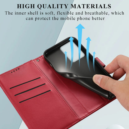 OnePlus Nord 2T PU Genuine Leather Texture Embossed Line Phone Case with Card Wallet, Kickstand & Wrist Strap