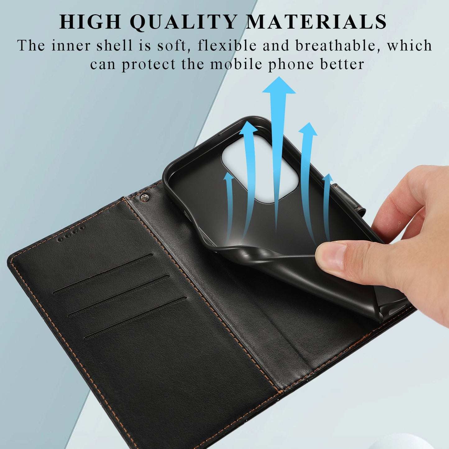 OnePlus Nord CE 3 Lite PU Genuine Leather Texture Embossed Line Phone Case with Card Wallet, Kickstand & Wrist Strap