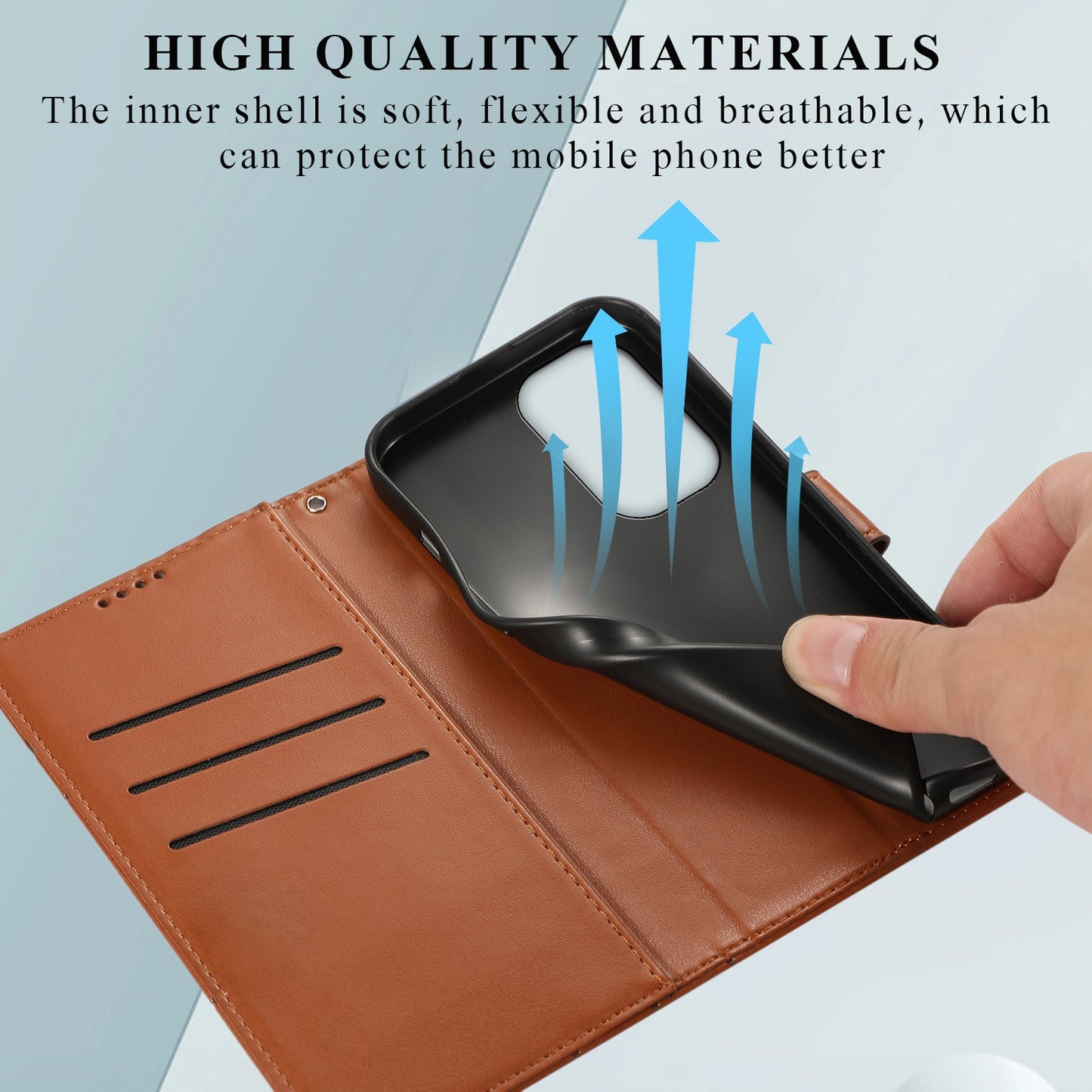 OnePlus Nord CE 3 Lite PU Genuine Leather Texture Embossed Line Phone Case with Card Wallet, Kickstand & Wrist Strap