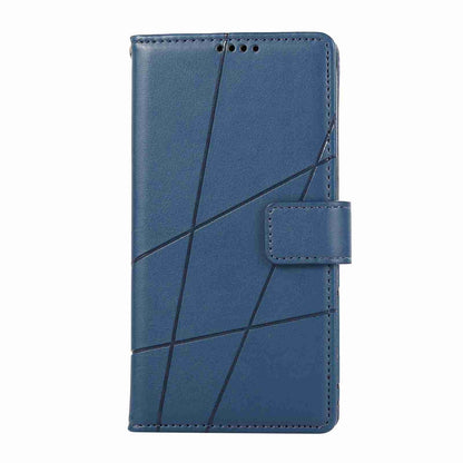 iPhone 11 PU Genuine Leather Texture Embossed Line Phone Case with Card Wallet, Kickstand & Wrist Strap