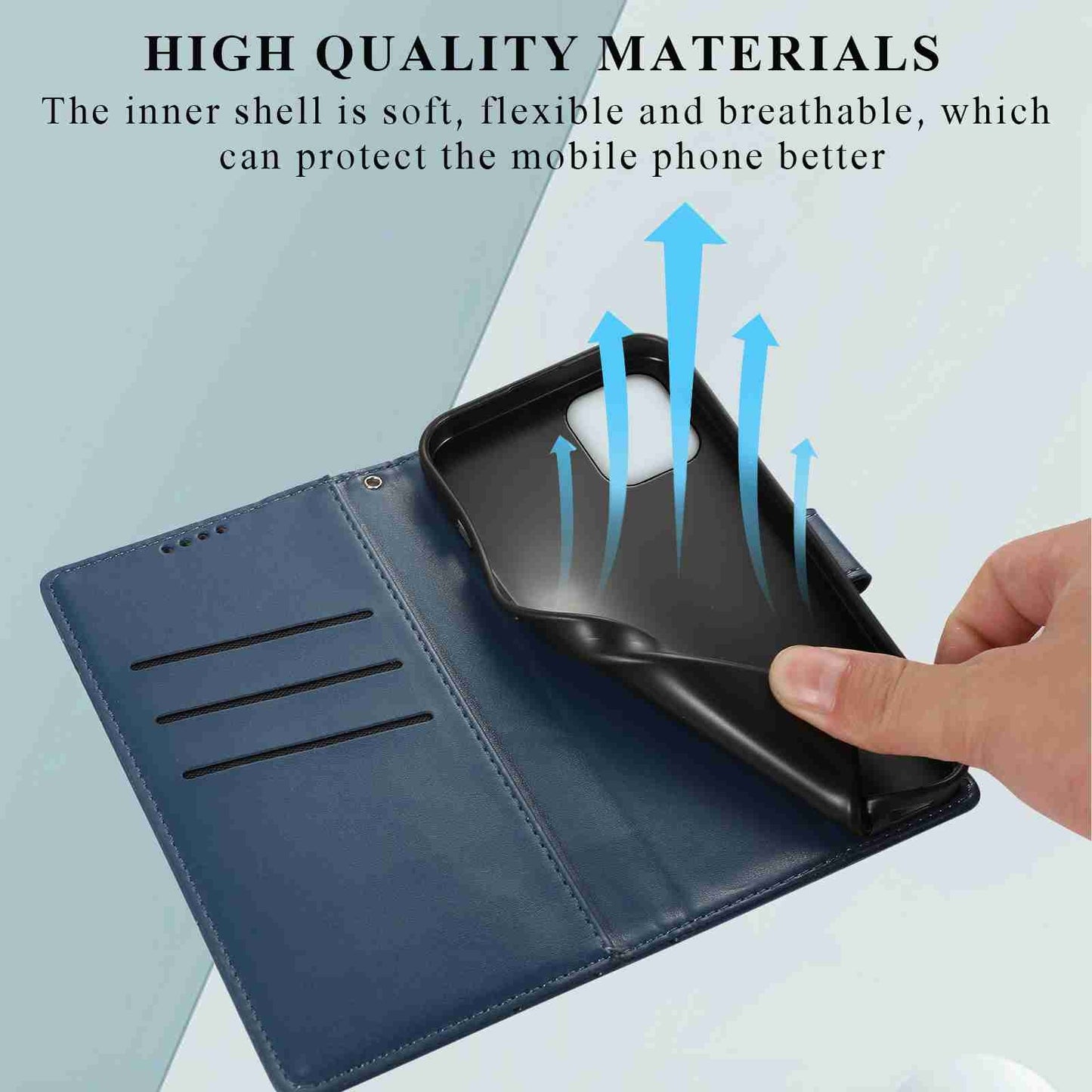 iPhone 11 Pro PU Genuine Leather Texture Embossed Line Phone Case with Card Wallet, Kickstand & Wrist Strap