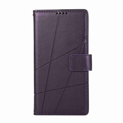 iPhone 11 Pro PU Genuine Leather Texture Embossed Line Phone Case with Card Wallet, Kickstand & Wrist Strap