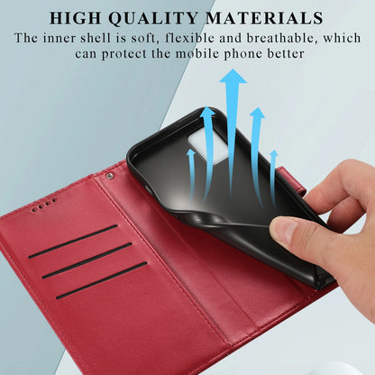 Samsung Galaxy A71 4G PU Genuine Leather Texture Embossed Line Phone Case with Card Wallet, Kickstand & Wrist Strap