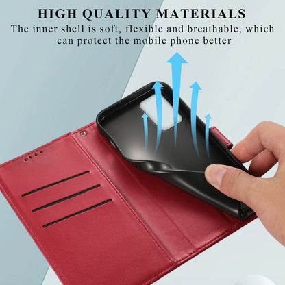 Samsung Galaxy A72 5G PU Genuine Leather Texture Embossed Line Phone Case with Card Wallet, Kickstand & Wrist Strap