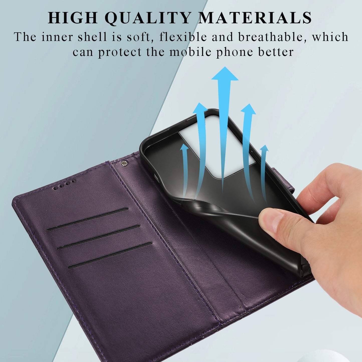 Samsung Galaxy S21 Ultra 5G PU Genuine Leather Texture Embossed Line Phone Case with Card Wallet, Kickstand & Wrist Strap