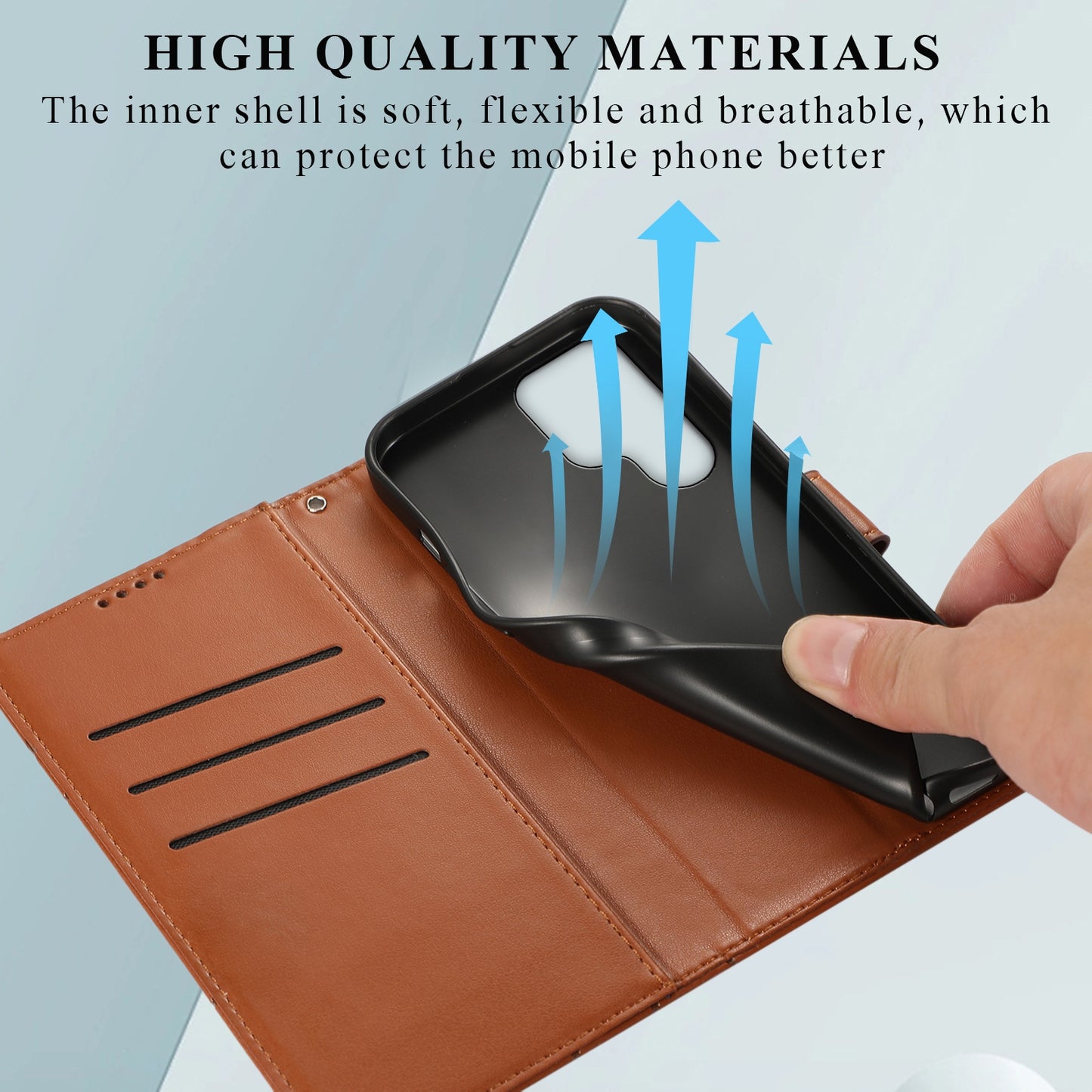 Samsung Galaxy S22 Ultra 5G PU Genuine Leather Texture Embossed Line Phone Case with Card Wallet, Kickstand & Wrist Strap
