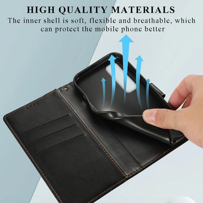 Xiaomi Mi 10s PU Genuine Leather Texture Embossed Line Phone Case with Card Wallet, Kickstand & Wrist Strap