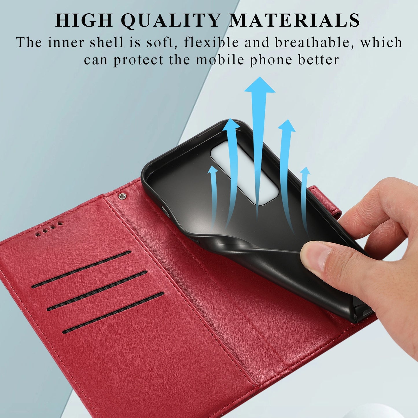 Xiaomi Mi 10s PU Genuine Leather Texture Embossed Line Phone Case with Card Wallet, Kickstand & Wrist Strap
