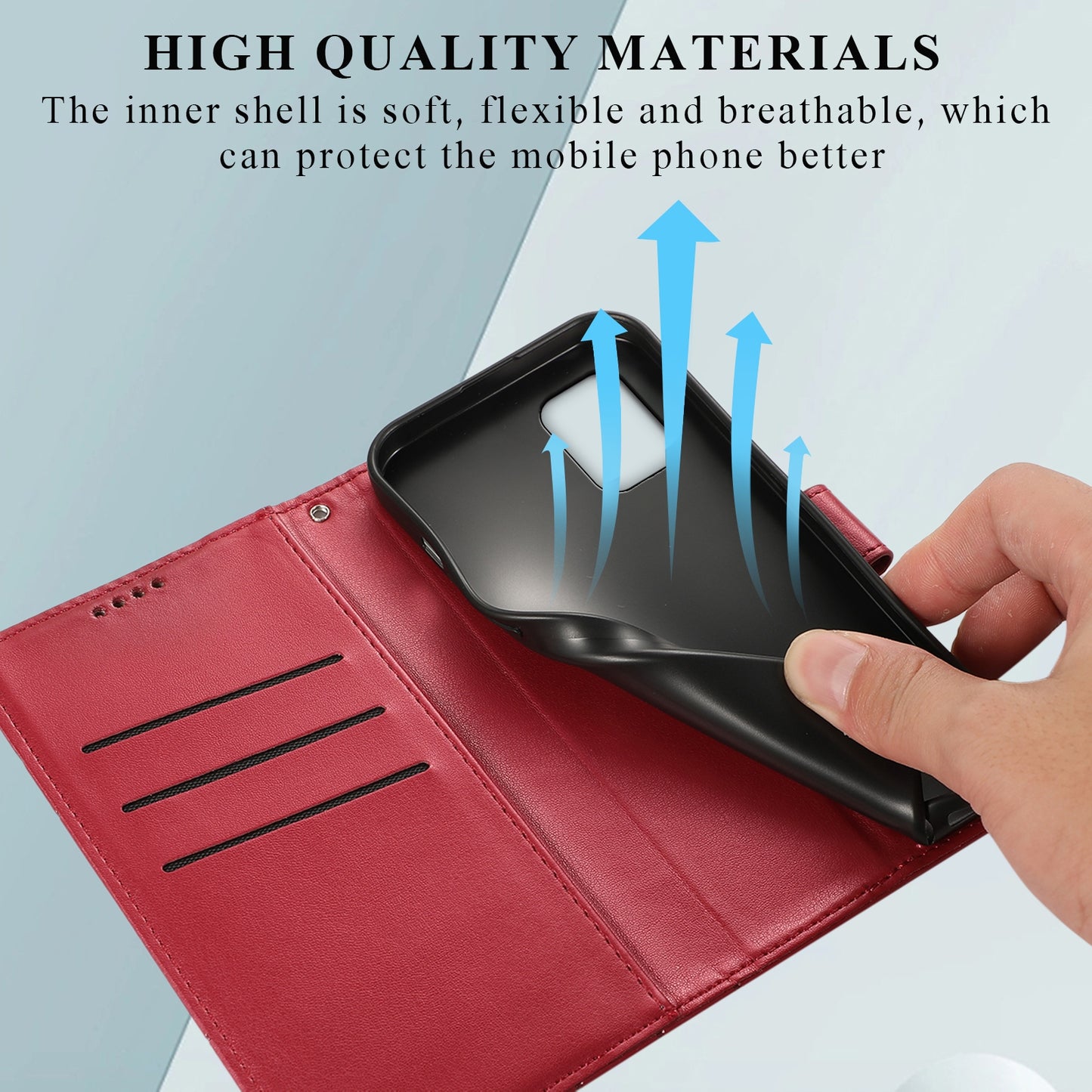 Xiaomi Mi 10 Lite PU Genuine Leather Texture Embossed Line Phone Case with Card Wallet, Kickstand & Wrist Strap