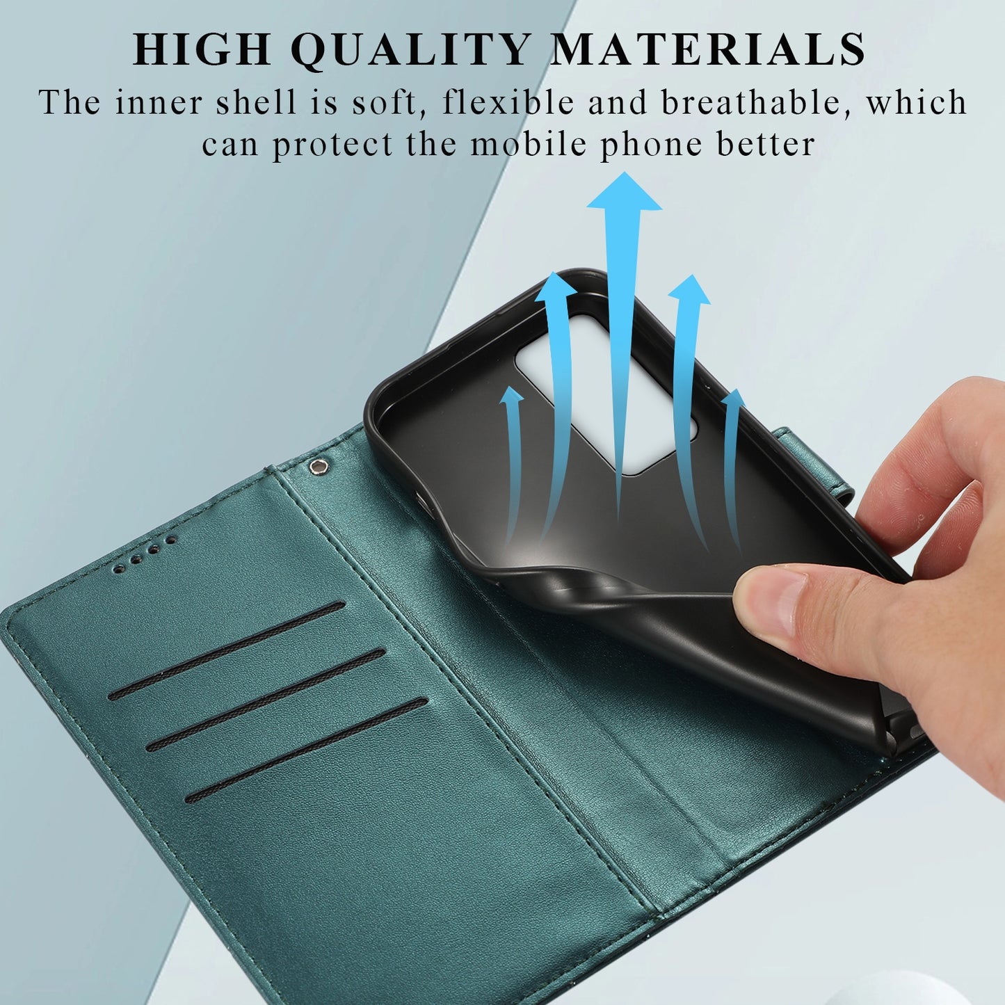 Xiaomi 12T PU Genuine Leather Texture Embossed Line Phone Case with Card Wallet, Kickstand & Wrist Strap