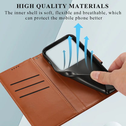 Xiaomi 12 Ultra PU Genuine Leather Texture Embossed Line Phone Case with Card Wallet, Kickstand & Wrist Strap