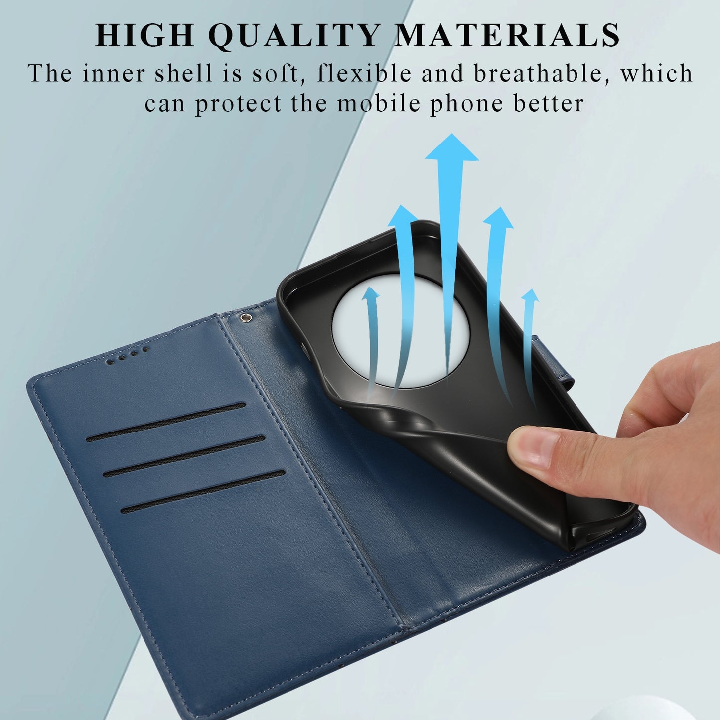 Xiaomi 13 Ultra PU Genuine Leather Texture Embossed Line Phone Case with Card Wallet, Kickstand & Wrist Strap
