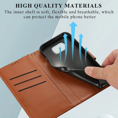 Xiaomi Poco X3 PU Genuine Leather Texture Embossed Line Phone Case with Card Wallet, Kickstand & Wrist Strap