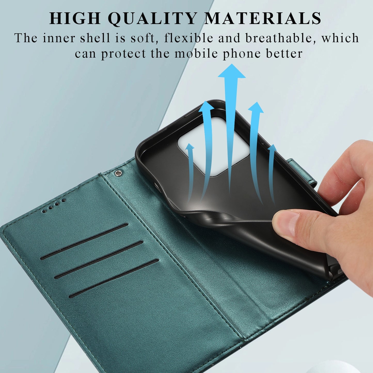 Xiaomi Redmi 10A PU Genuine Leather Texture Embossed Line Phone Case with Card Wallet, Kickstand & Wrist Strap