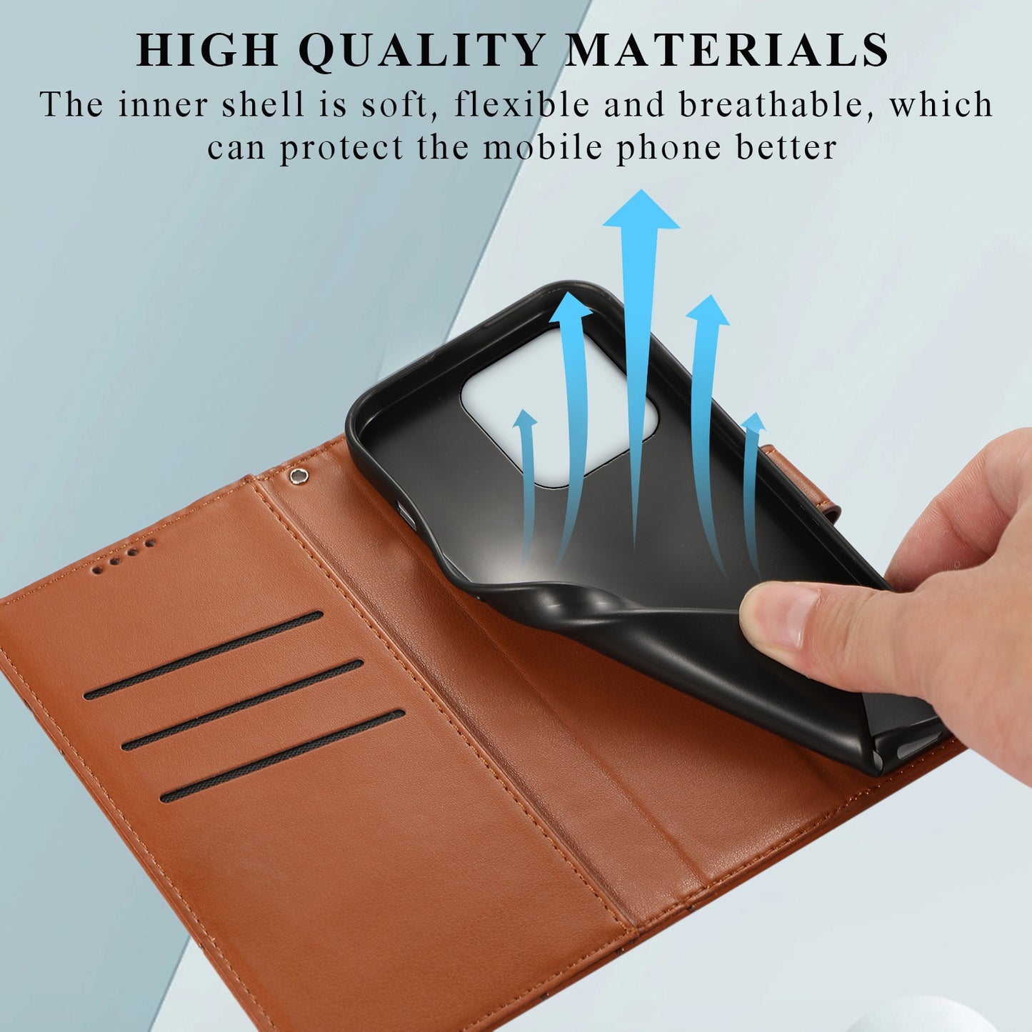 Xiaomi Redmi 10C PU Genuine Leather Texture Embossed Line Phone Case with Card Wallet, Kickstand & Wrist Strap