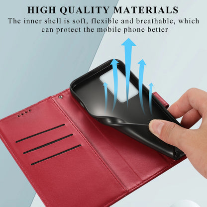 Xiaomi Redmi K50 PU Genuine Leather Texture Embossed Line Phone Case with Card Wallet, Kickstand & Wrist Strap