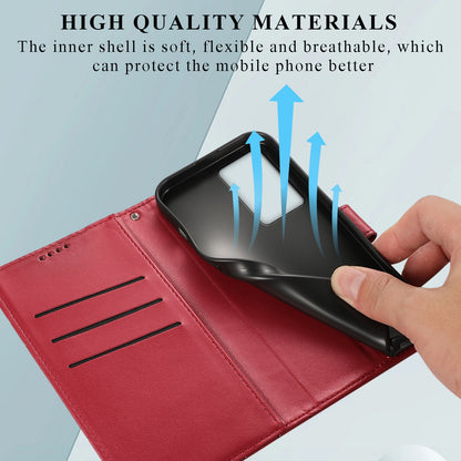 Xiaomi Redmi K60 PU Genuine Leather Texture Embossed Line Phone Case with Card Wallet, Kickstand & Wrist Strap