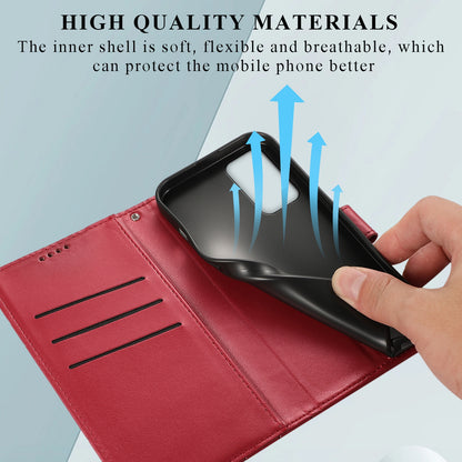 Xiaomi Redmi Note 11 5G PU Genuine Leather Texture Embossed Line Phone Case with Card Wallet, Kickstand & Wrist Strap