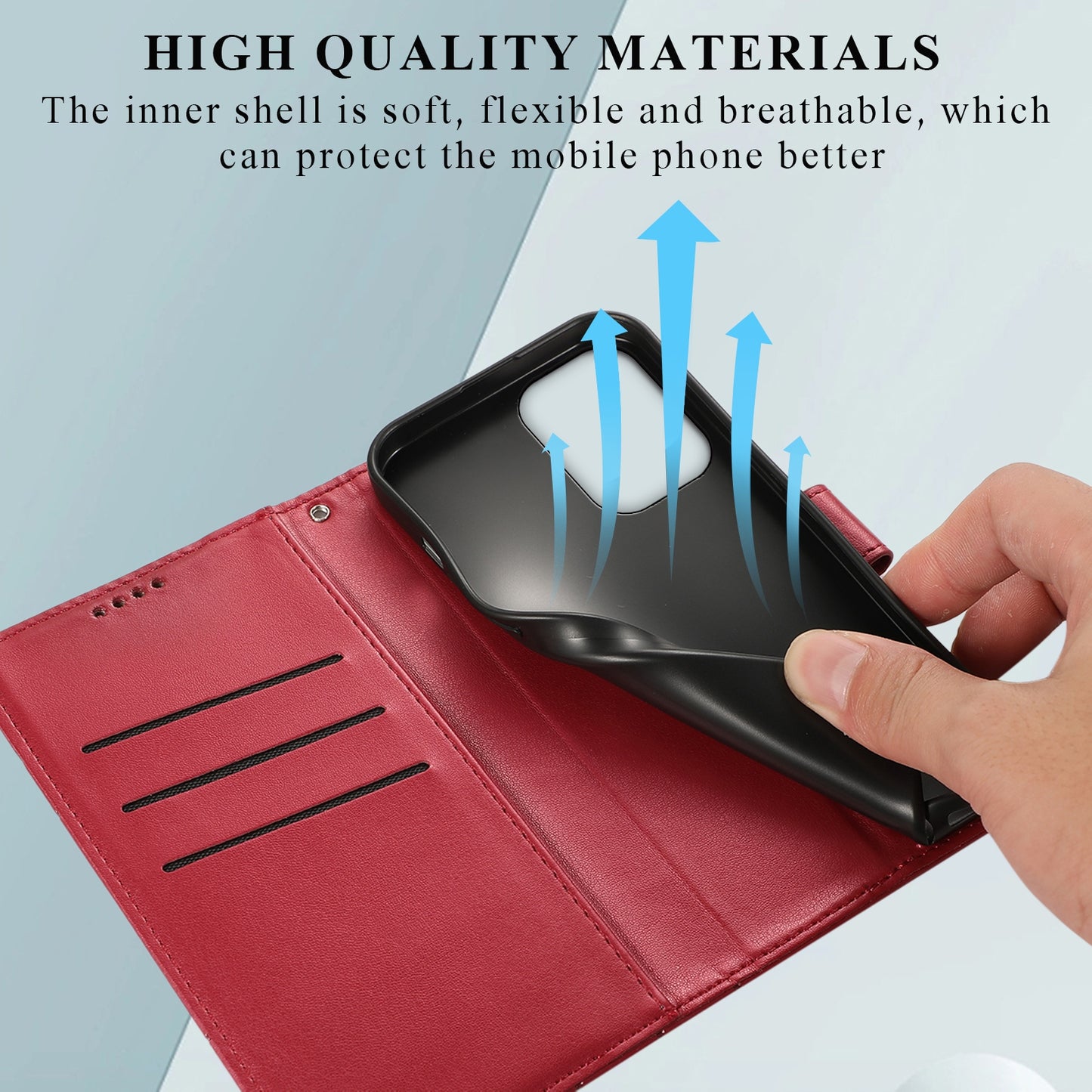 Xiaomi Redmi Note 12 PU Genuine Leather Texture Embossed Line Phone Case with Card Wallet, Kickstand & Wrist Strap