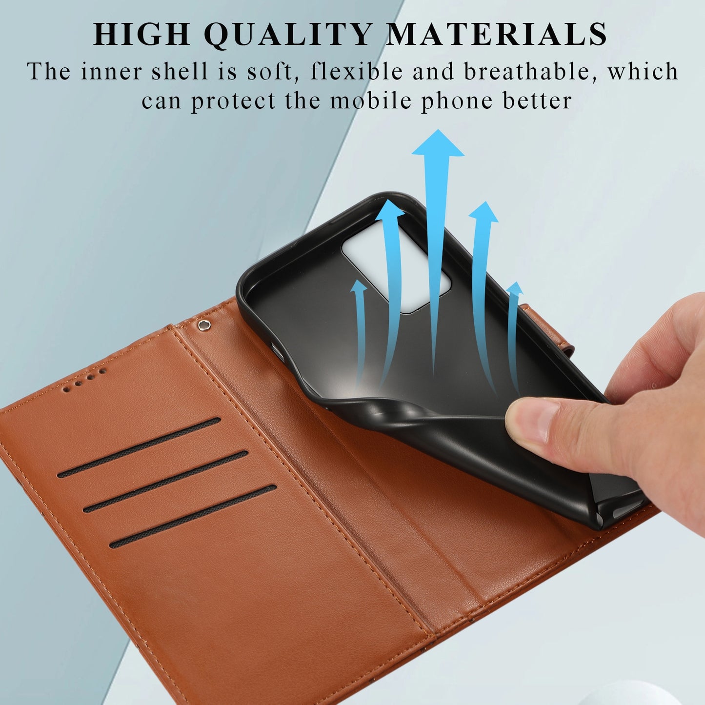 Xiaomi Redmi Note 125 PU Genuine Leather Texture Embossed Line Phone Case with Card Wallet, Kickstand & Wrist Strap