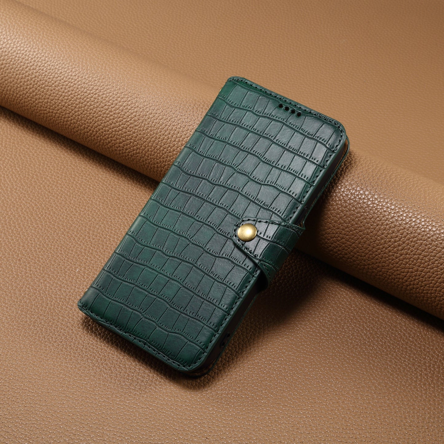 Huawei Mate 40 Pro Denior Leather Case - Crocodile Texture with Oil Edge, Wallet & Kickstand Features