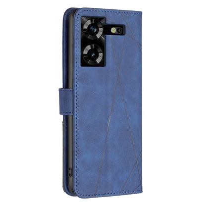 Tecno Pova 5 Wallet Case – Rhombus Texture PU Leather, Magnetic Buckle, Card Slots, Stand Function, Shockproof Protective Cover