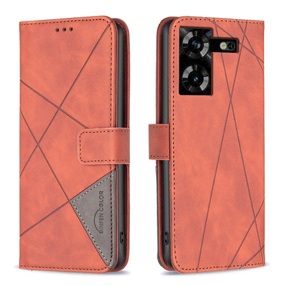 Tecno Pova 5 Wallet Case – Rhombus Texture PU Leather, Magnetic Buckle, Card Slots, Stand Function, Shockproof Protective Cover