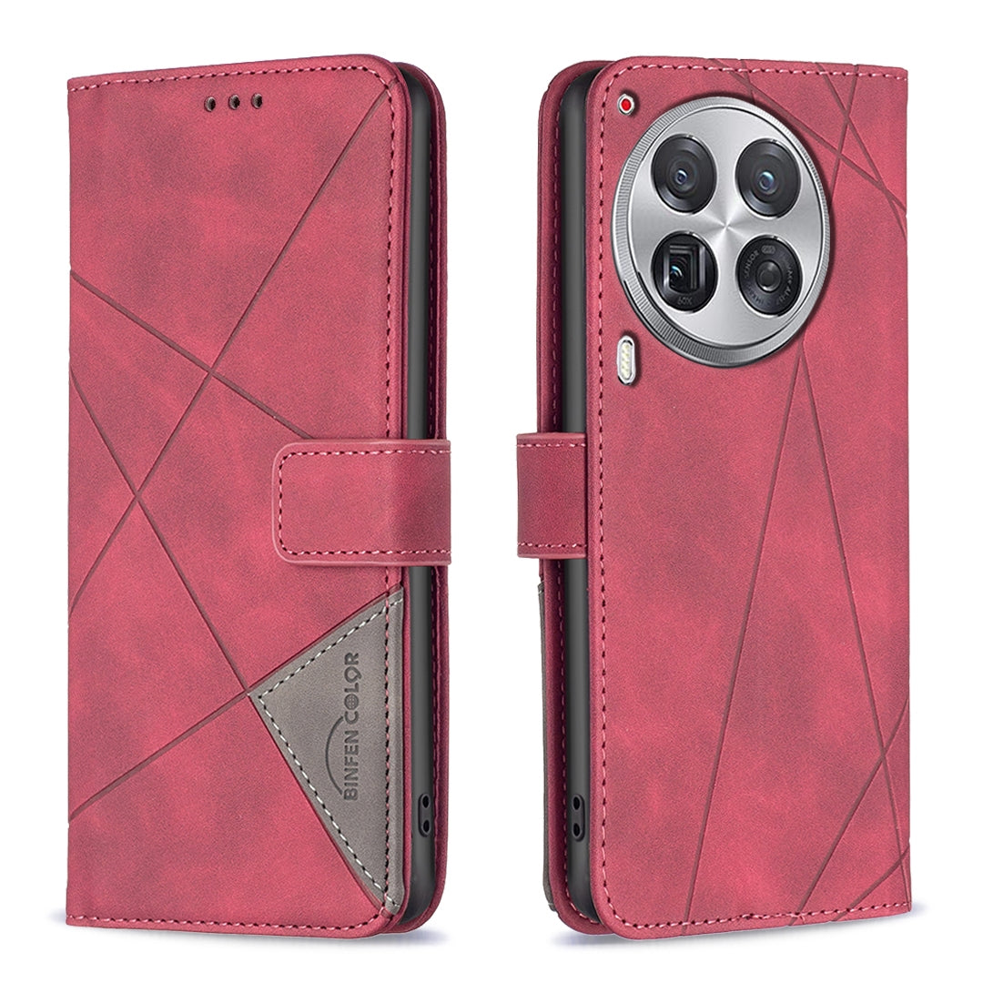 Tecno Camon 30 Premier 5G Wallet Case – Rhombus Texture PU Leather, Magnetic Buckle, Card Slots, Stand Function, Shockproof Protective Cover