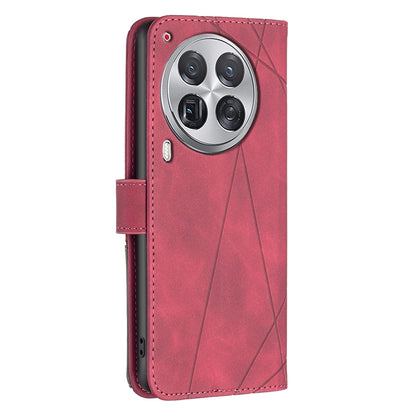 Tecno Camon 30 Premier 5G Wallet Case – Rhombus Texture PU Leather, Magnetic Buckle, Card Slots, Stand Function, Shockproof Protective Cover