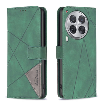 Tecno Camon 30 Premier 5G Wallet Case – Rhombus Texture PU Leather, Magnetic Buckle, Card Slots, Stand Function, Shockproof Protective Cover