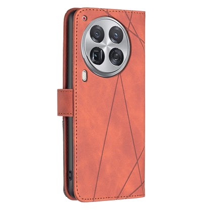Tecno Camon 30 Premier 5G Wallet Case – Rhombus Texture PU Leather, Magnetic Buckle, Card Slots, Stand Function, Shockproof Protective Cover