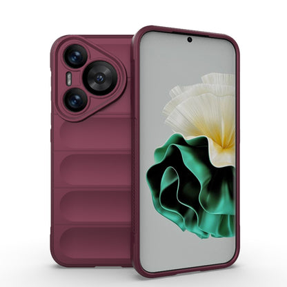 Huawei Pura 70 Magic Shield TPU + Flannel Phone Case: Durable, Non-toxic, Easy Access, Stylish Design