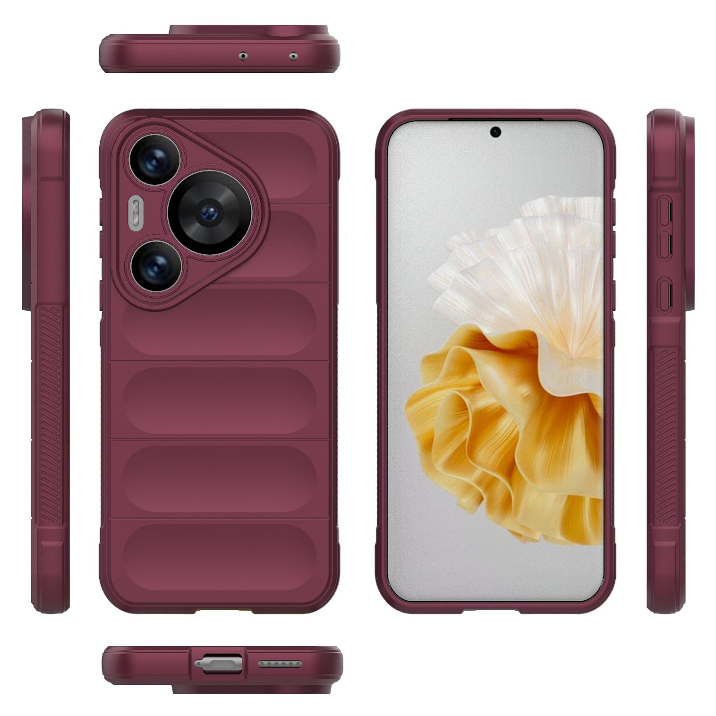 Huawei Pura 70 Pro+ Magic Shield TPU + Flannel Phone Case: Durable, Non-toxic, Easy Access, Stylish Design