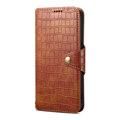 Samsung Galaxy A32 Denior Leather Case - Crocodile Texture with Oil Edge, Wallet & Kickstand Features