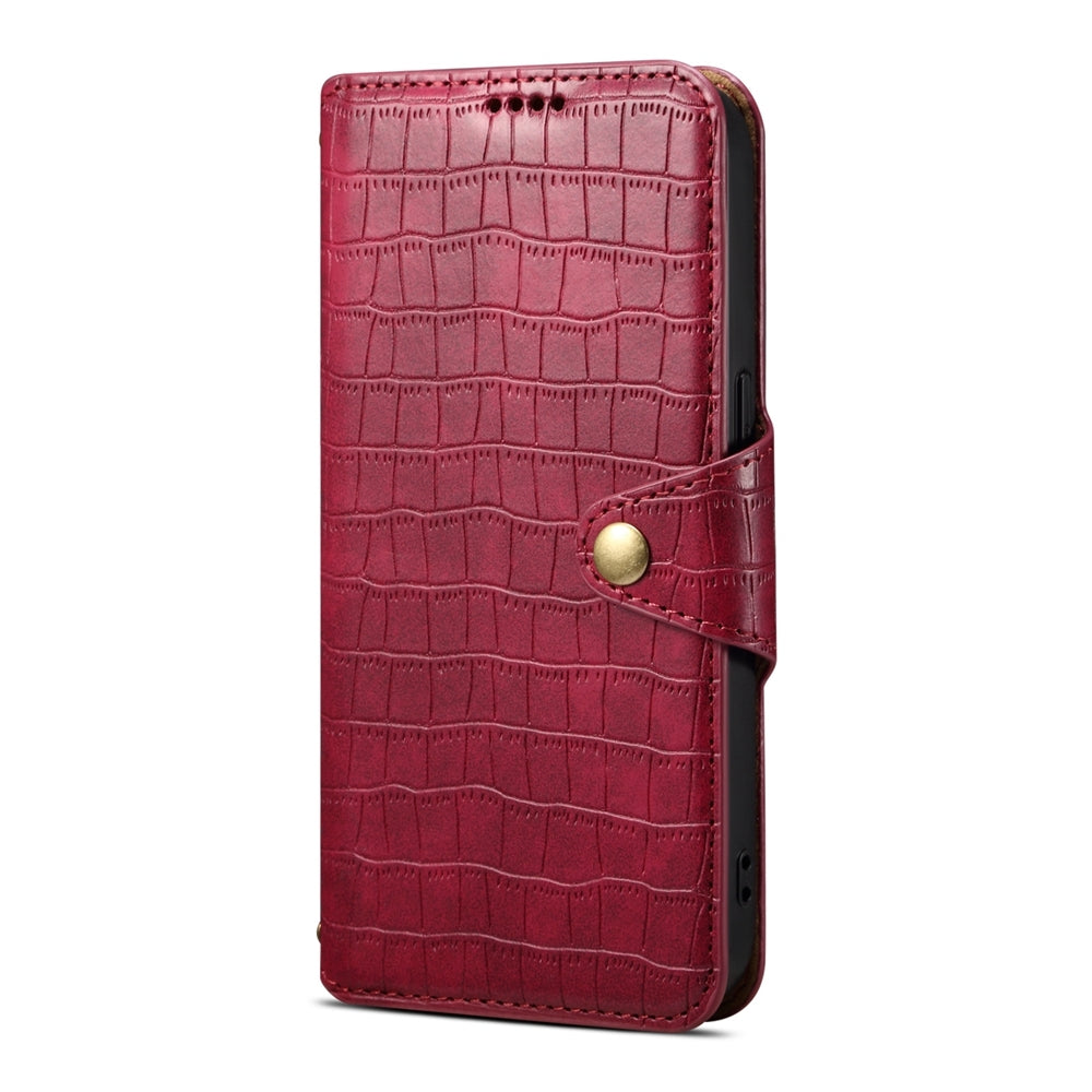 Samsung Galaxy A32 Denior Leather Case - Crocodile Texture with Oil Edge, Wallet & Kickstand Features