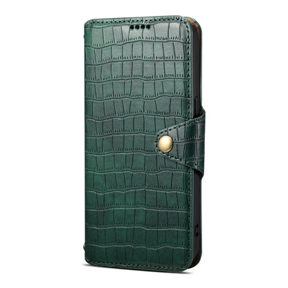 Samsung Galaxy A32 Denior Leather Case - Crocodile Texture with Oil Edge, Wallet & Kickstand Features