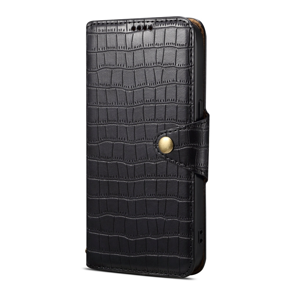 Samsung Galaxy A32 Denior Leather Case - Crocodile Texture with Oil Edge, Wallet & Kickstand Features