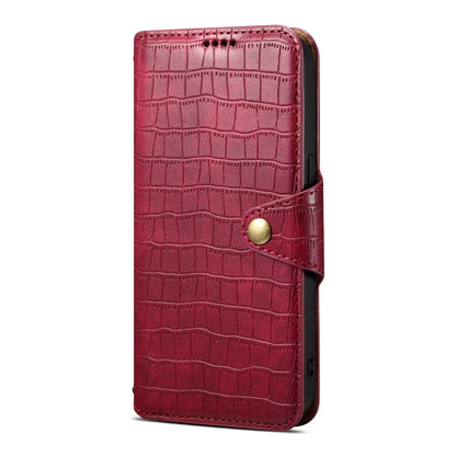 Samsung Galaxy A05 Denior Leather Case - Crocodile Texture with Oil Edge, Wallet & Kickstand Features
