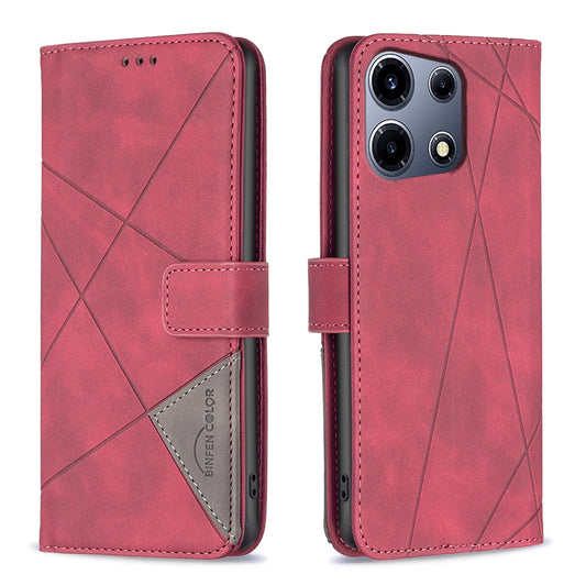 Infinix Note 30 VIP Wallet Case – Rhombus Texture PU Leather, Magnetic Buckle, Card Slots, Stand Function, Shockproof Protective Cover