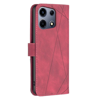 Infinix Note 30 VIP Wallet Case – Rhombus Texture PU Leather, Magnetic Buckle, Card Slots, Stand Function, Shockproof Protective Cover