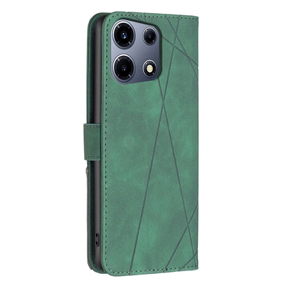 Infinix Note 30 VIP Wallet Case – Rhombus Texture PU Leather, Magnetic Buckle, Card Slots, Stand Function, Shockproof Protective Cover