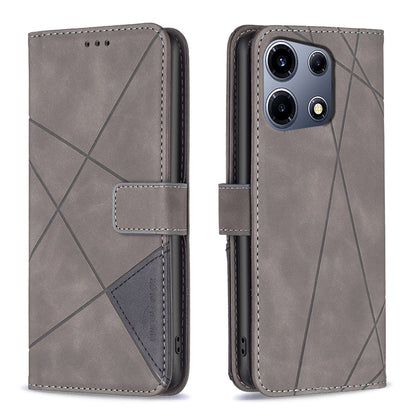 Infinix Note 30 VIP Wallet Case – Rhombus Texture PU Leather, Magnetic Buckle, Card Slots, Stand Function, Shockproof Protective Cover