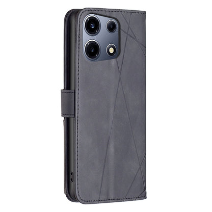 Infinix Note 30 VIP Wallet Case – Rhombus Texture PU Leather, Magnetic Buckle, Card Slots, Stand Function, Shockproof Protective Cover