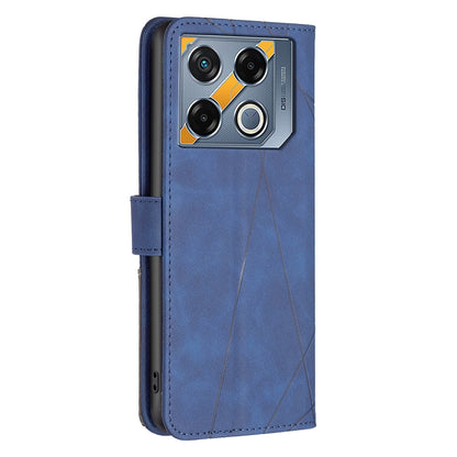 Infinix GT 20 Pro 5G Wallet Case – Rhombus Texture PU Leather, Magnetic Buckle, Card Slots, Stand Function, Shockproof Protective Cover