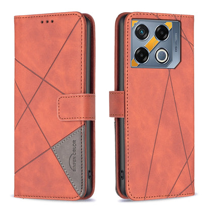 Infinix GT 20 Pro 5G Wallet Case – Rhombus Texture PU Leather, Magnetic Buckle, Card Slots, Stand Function, Shockproof Protective Cover